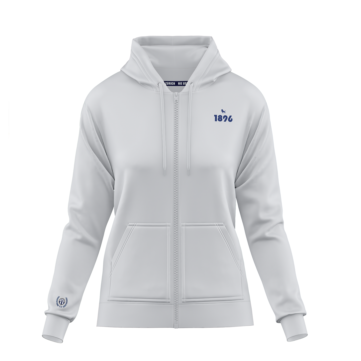 Zip Hoodie 1896 Wmns Grau