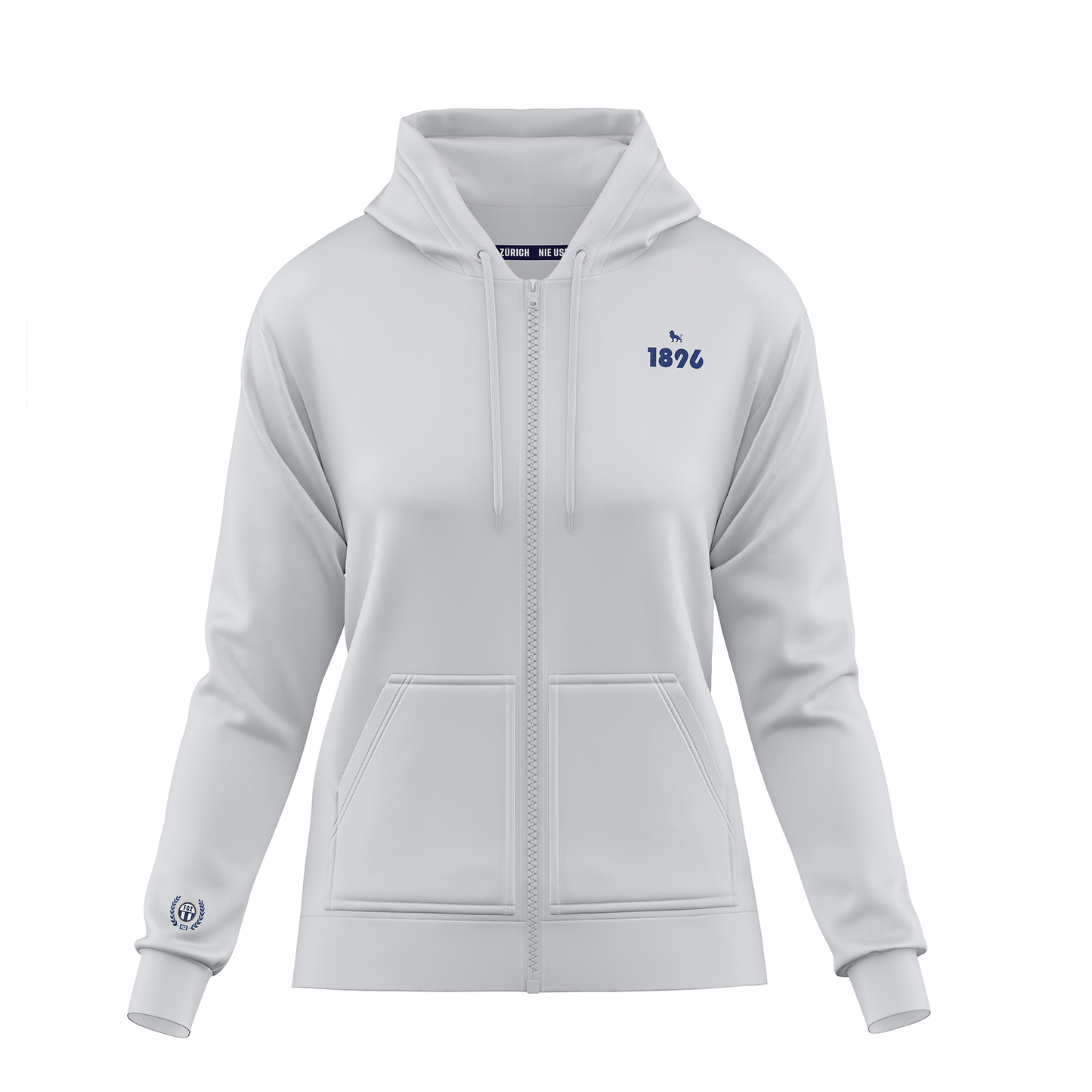 Zip Hoodie 1896 Wmns Grau