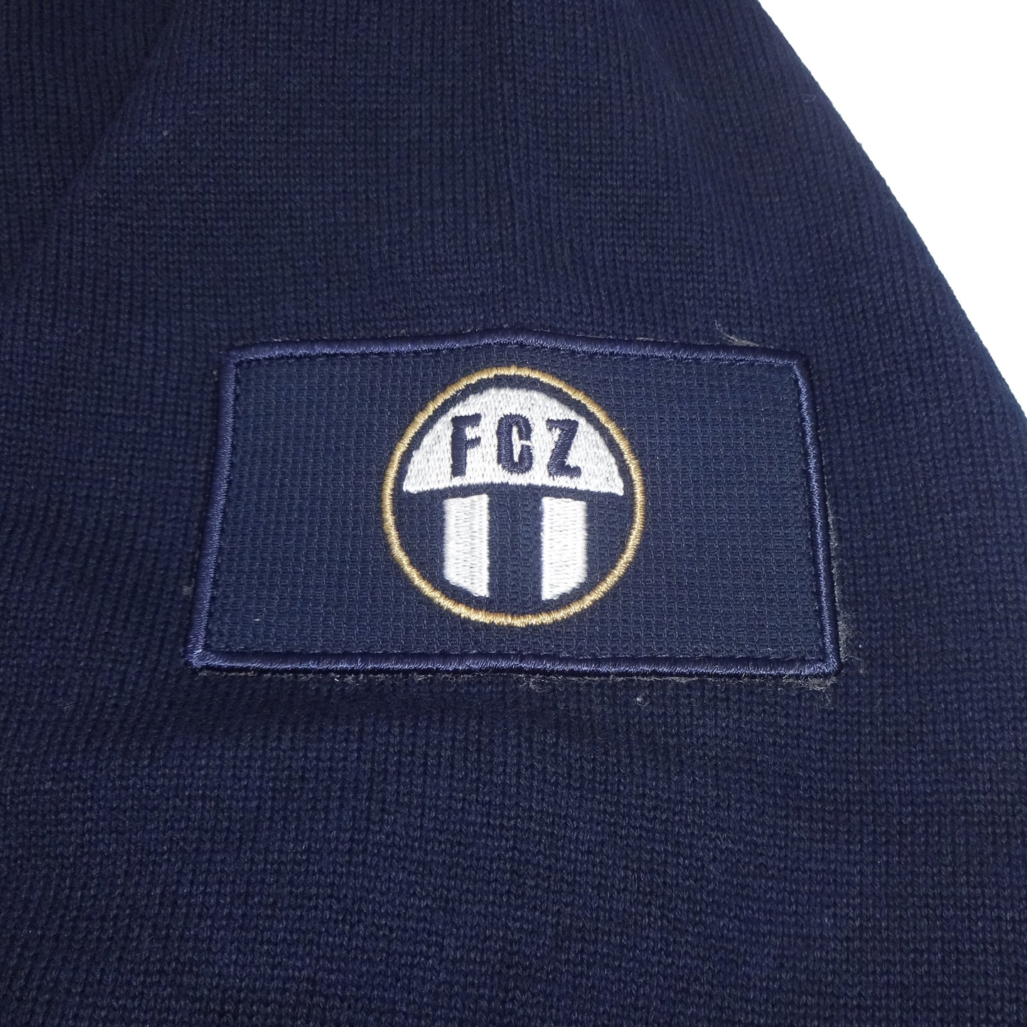 Strickpullover Logopatch dunkelblau