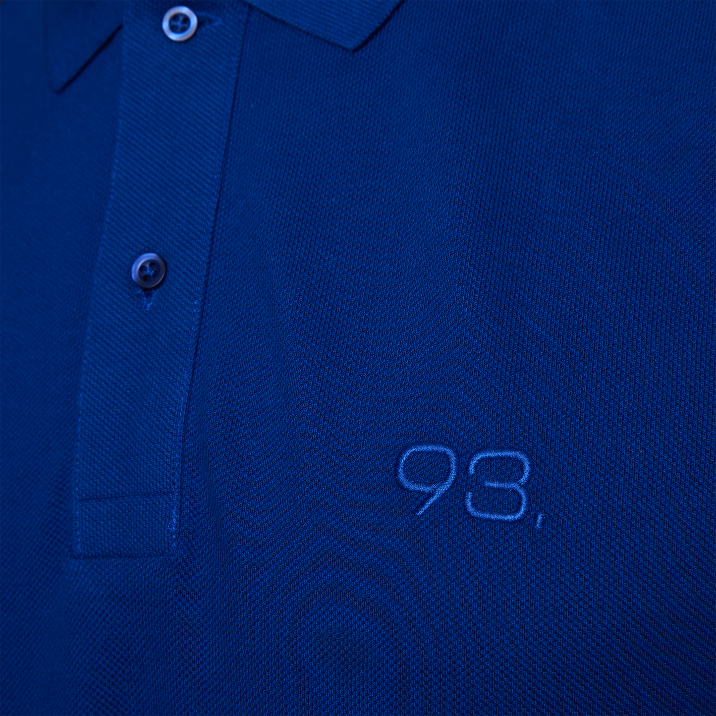 93. Polo Piqué Bleu