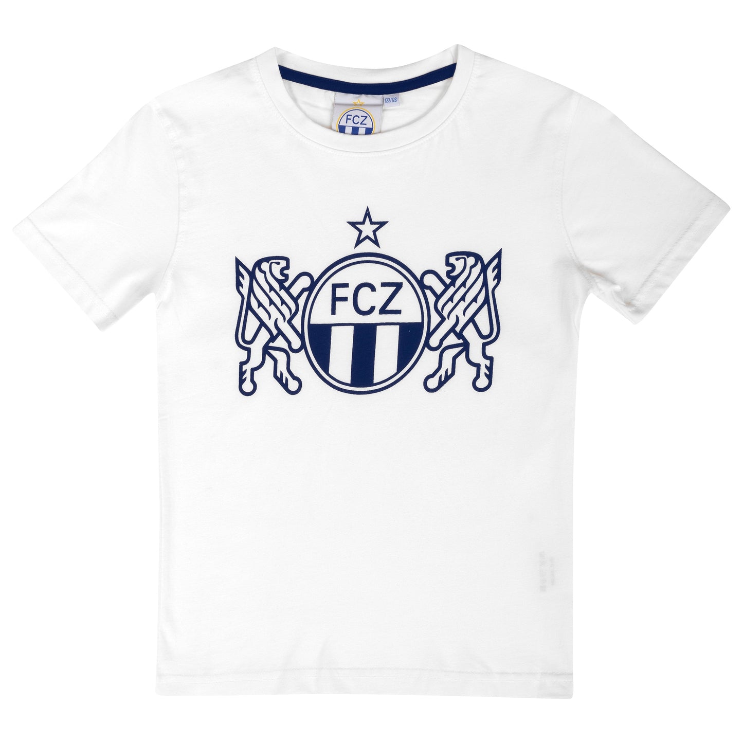 Shirt FCZ-Logo weiss/dunkelblau Kind